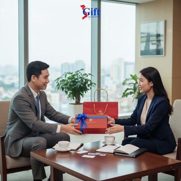 Khăn Lụa Tơ Tằm Vẽ Chợ Bến Thành Màu Cam