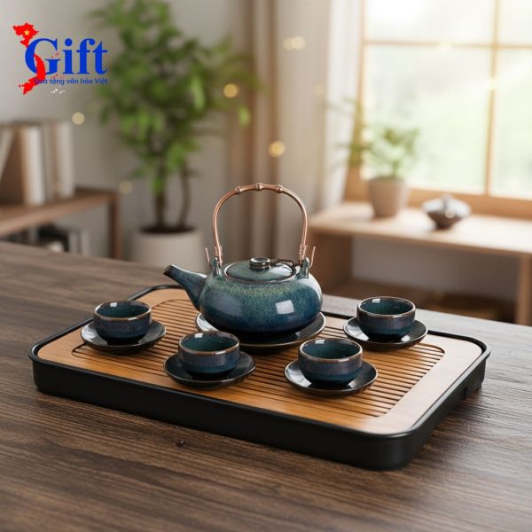 Bình Trà Men Hỏa Biến, Gốm Sứ Bát Tràng, Màu Sắc Độc Bản SG06.3