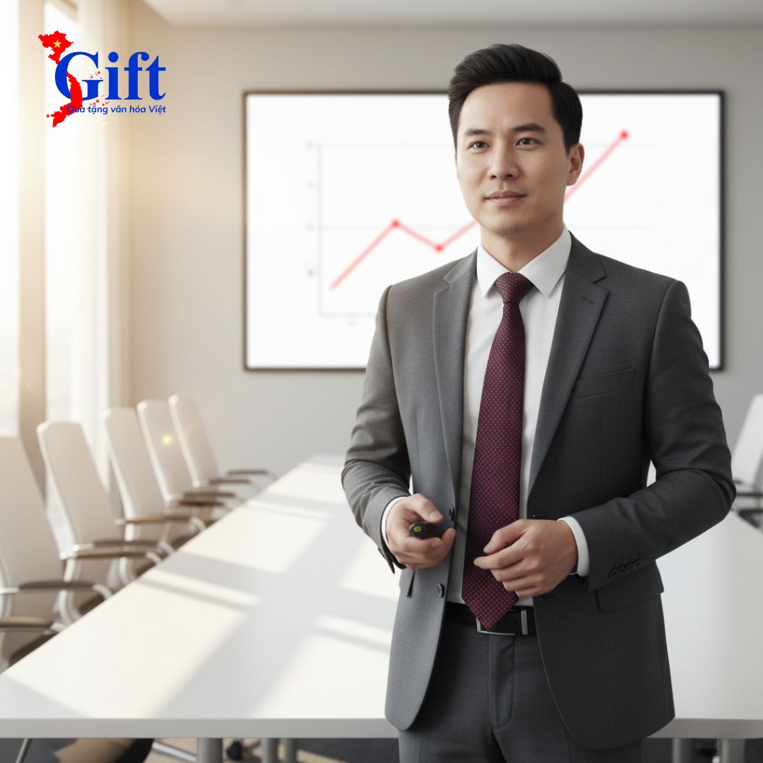 Cà Vạt Lụa Tơ Tằm Họa Tiết Chấm Bi Đỏ Hộp Xanh (4) Cà Vạt Lụa Tơ Tằm Họa Tiết Chấm Bi Đỏ - Hộp Xanh SG07.2