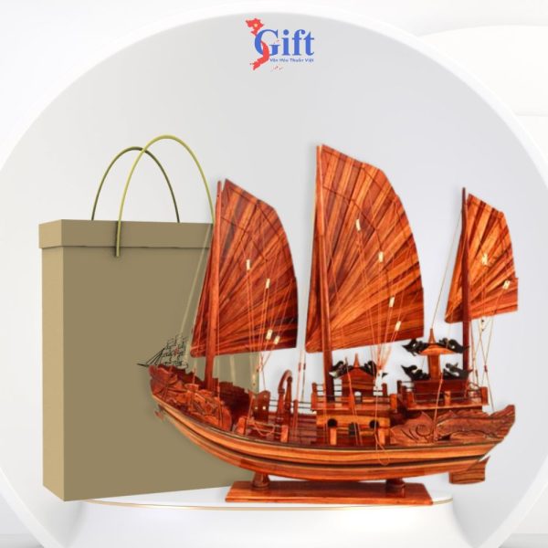 Mô Hình Thuyền Buồm Hạ Long Hộp Giấy Kraft SGMNV-TB16-1H
