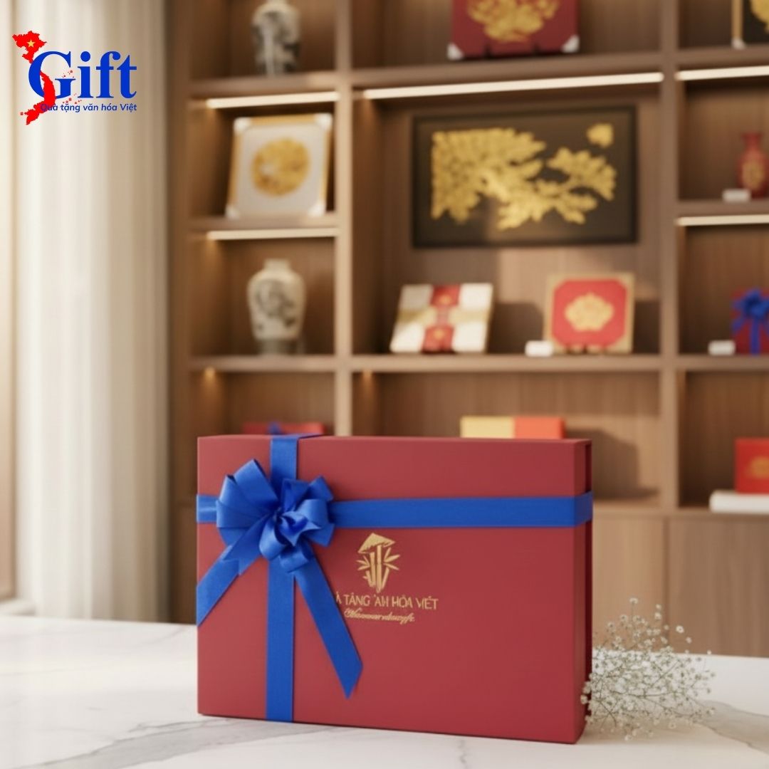 Hộp quà vải lụa tơ tằm Hà Đông Sgift Hộp quà tặng cao cấp vải lụa tơ tằm Hà Đông