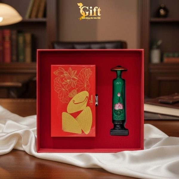 Combo Hộp Trang Sức Sơn Mài và Tượng Cô Gái Áo Dài