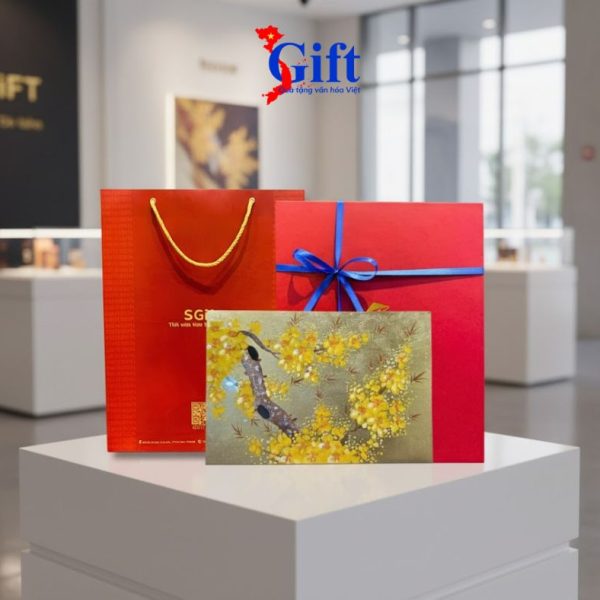 Tranh Sơn Mài Hoa Mai Dát Vàng SGTSM2030 – Tác Phẩm Nghệ Thuật Đẳng Cấp