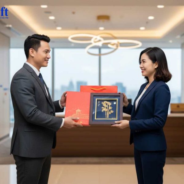 Tranh Đồng Tre trúc dát vàng nền xanh để bàn 24k