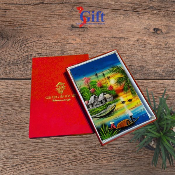 Tranh Sơn Mài Đồng Quê SGTSM345-1 – Hồn Việt Trong Mỗi Gam Màu Rực Rỡ
