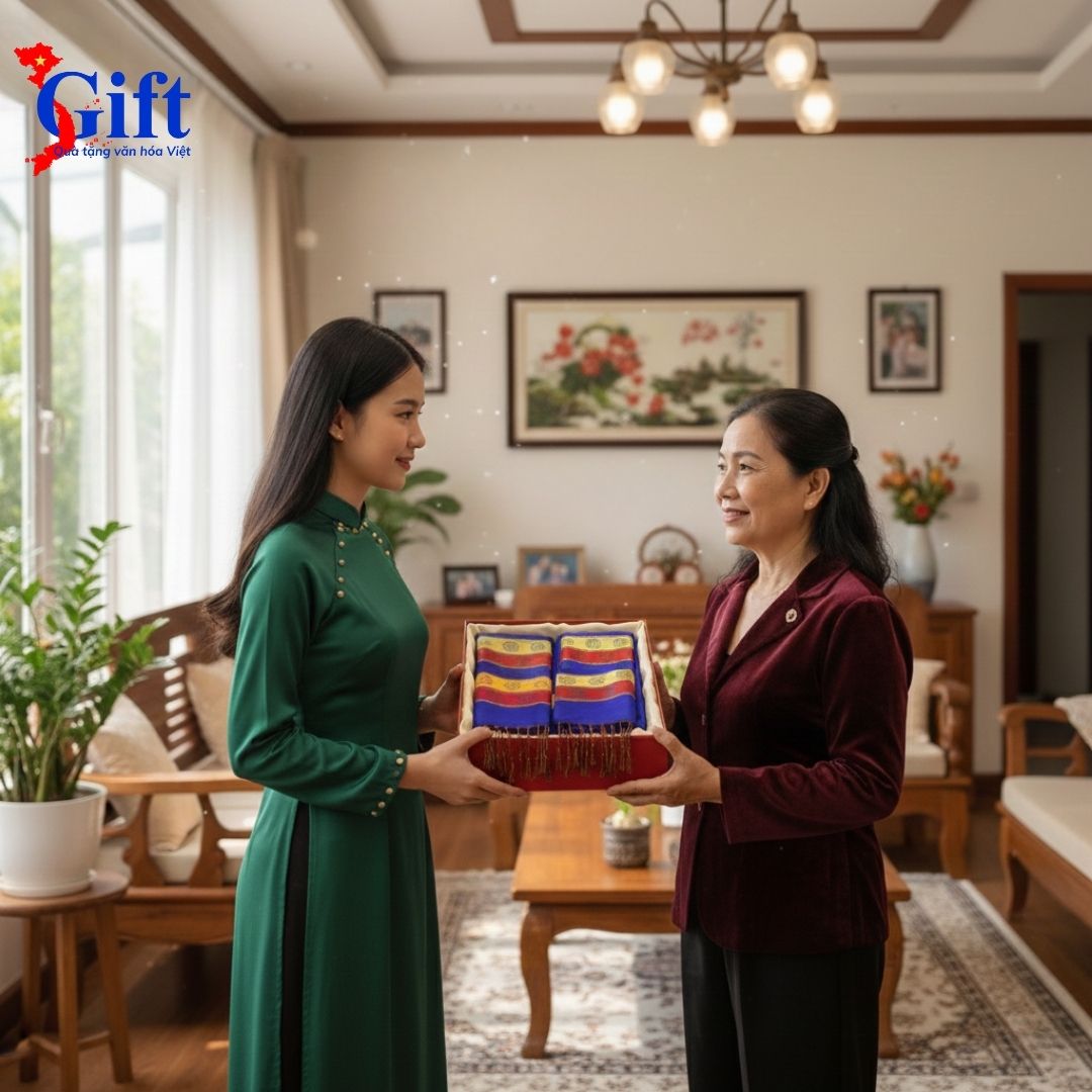 Khăn Lụa Trống Đồng Văn Miếu Quốc Tử Giám Sgift (5) Khăn Lụa Trống Đồng Văn Miếu Quốc Tử Giám Sgift