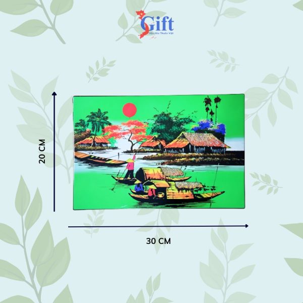 Tranh sơn mài đồng quê