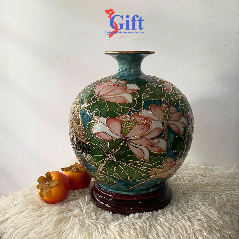 Bình thu tài hút lộc gốm Bát Tràng hàng cao cấp vẽ họa tiết đắp nổi (3) Bình thu tài hút lộc gốm Bát Tràng cao cấp vẽ họa tiết đắp nổiBình thu tài hút lộc gốm Bát Tràng cao cấp vẽ họa tiết đắp nổi