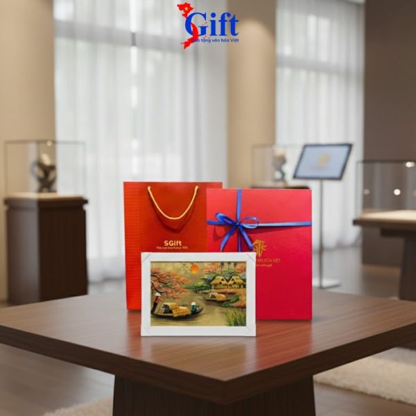 Bộ Tranh Sơn Mài Đồng Quê Dát Vàng SGTSM2030 - Nét Đẹp Truyền Thống Trong Khung Hình Hiện Đại