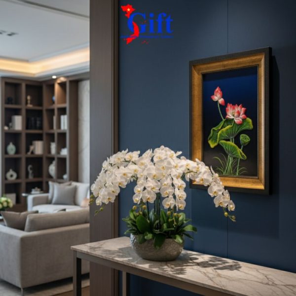 Lotus Lacquer Painting