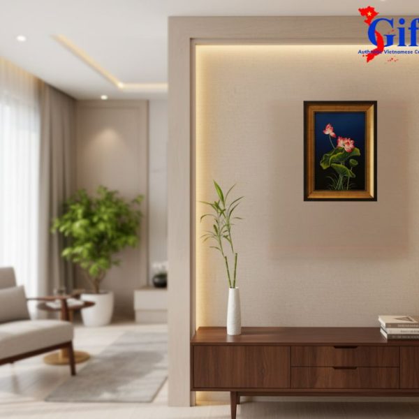 Lotus Lacquer Painting