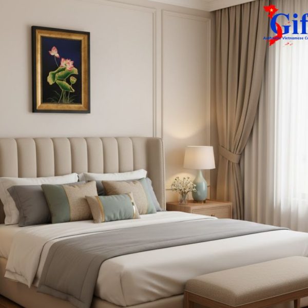 Lotus Lacquer Painting