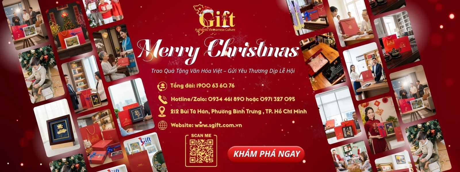 banner Sgift giáng sinh 2026 quà tặng doanh nghiệp cao cấp