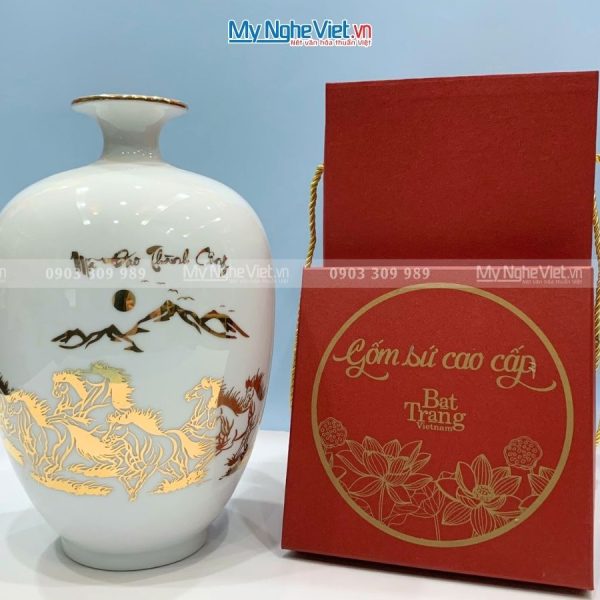 Bình Thu Tài Lộc Gốm Mã Đáo Thành Công LHGML02.1