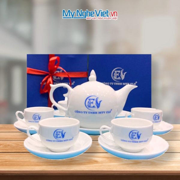 Bình Trà Bát Tràng Chóp Lửa Men Trắng