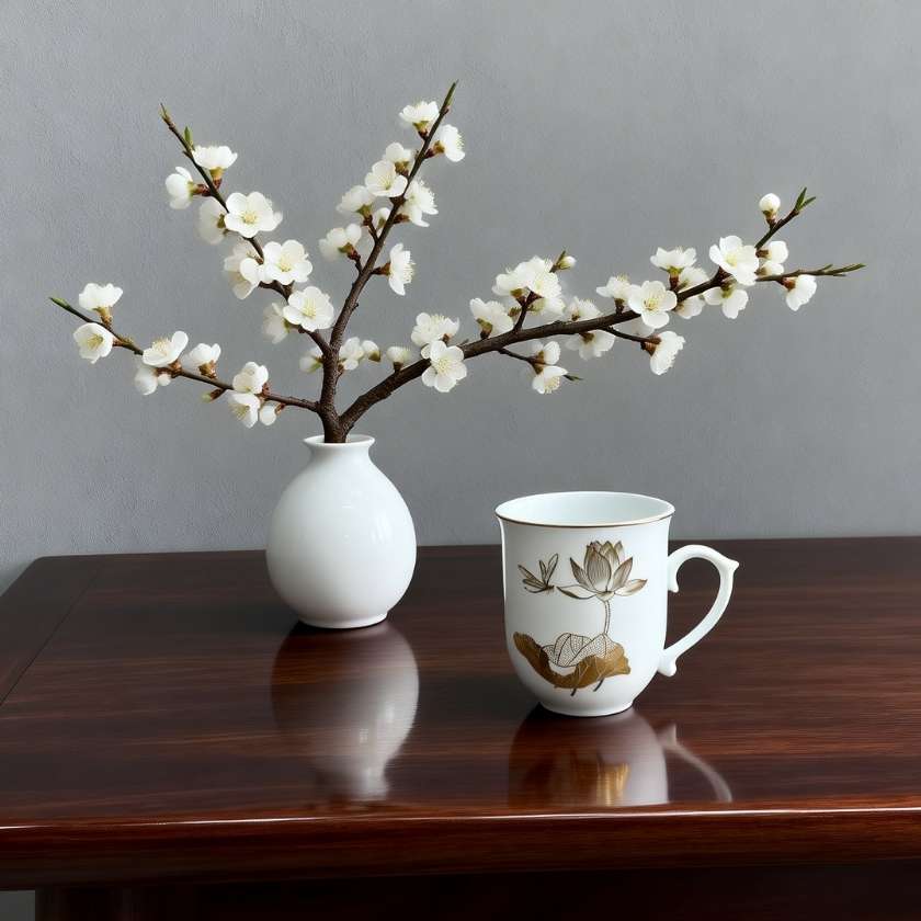 Ly sứ có nắp chóp lửa viền vàng kim vẽ sen LSML02 (6)