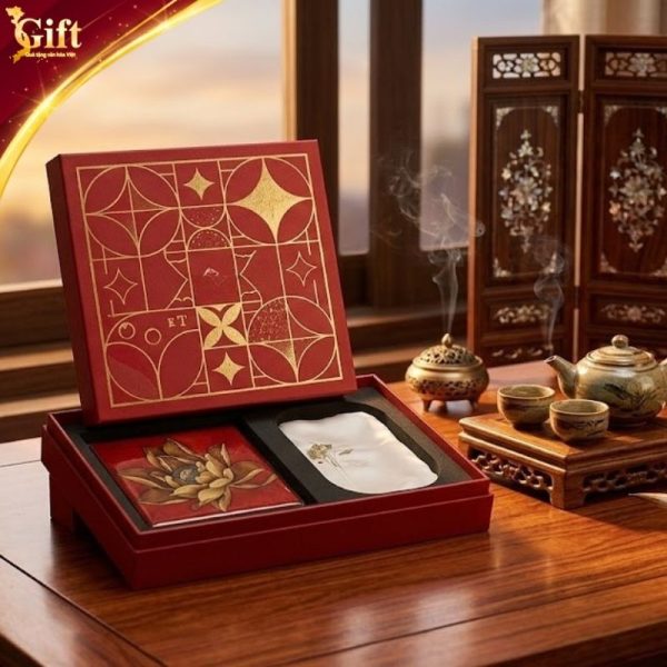 Set quà B6 Thanh Sen Lụa Việt