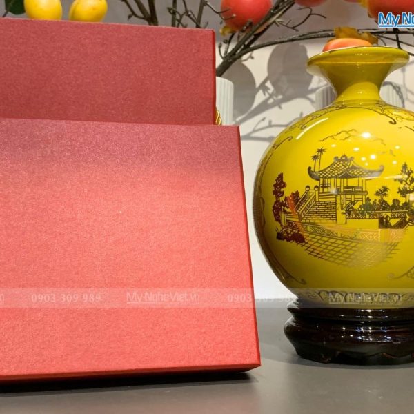 Bình Thu Tài Hút Lộc vẽ tam cảnh Hà Nội H18