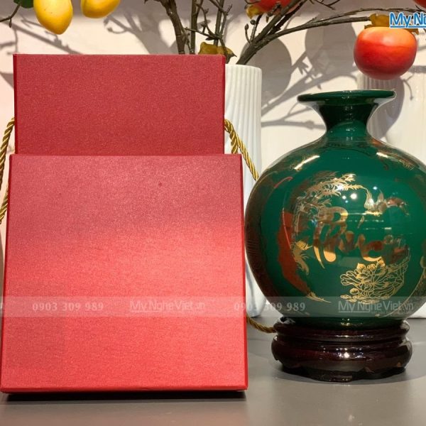 Bình Thu Tài Hút Lộc vẽ tam cảnh Phúc Lộc Thọ