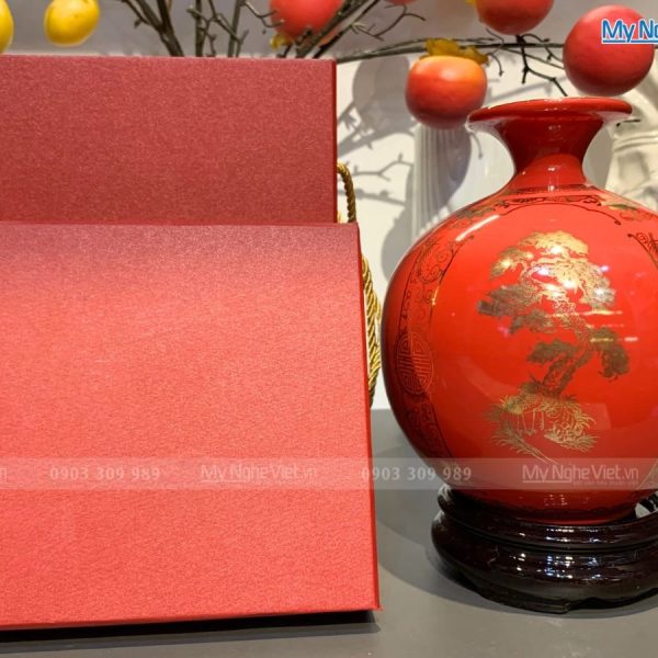 Bình thu tài hút lộc tứ cảnh Tùng Cúc Trúc Mai