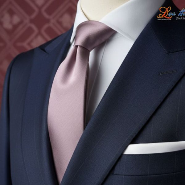 Cà vạt lụa tơ tằm trơn màu hồng MNV-CRVPT85