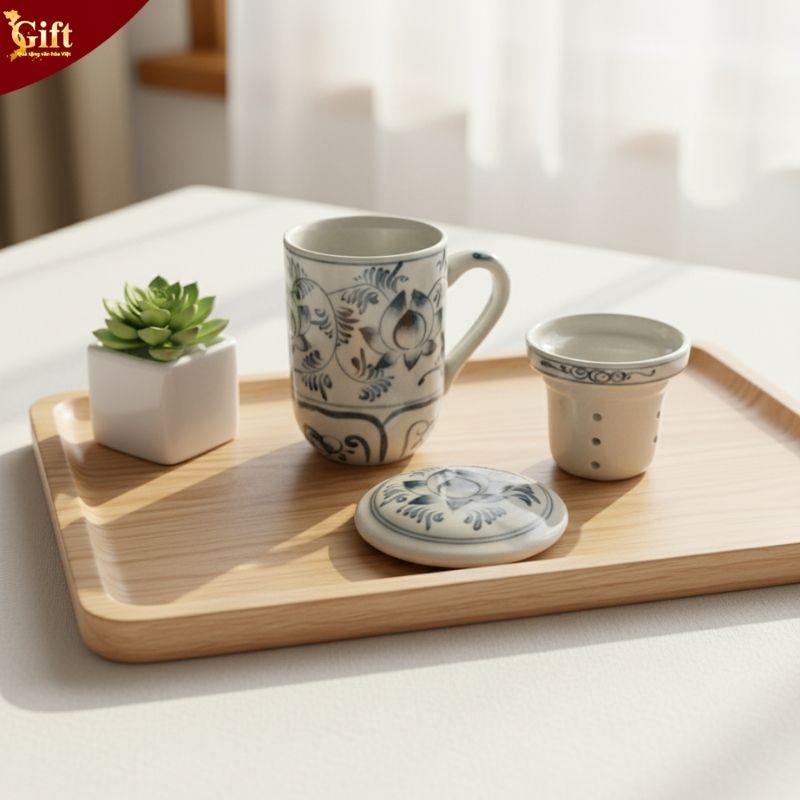 coc-pha-tra-gom-bat-trang (4) Cốc pha trà gốm sứ Bát Tràng vẽ sen xanh