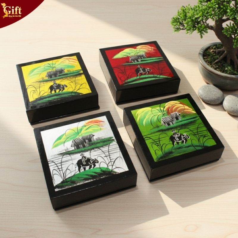 de-lot-ly-son-mai-dong-que (2) Đế lót ly sơn mài đồng quê