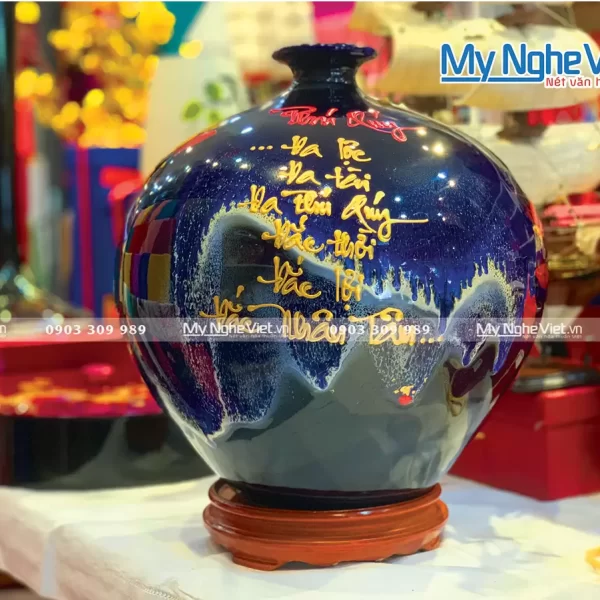 Bình thu Tài hút Lộc "Phú Quý" Men Hoả Biến