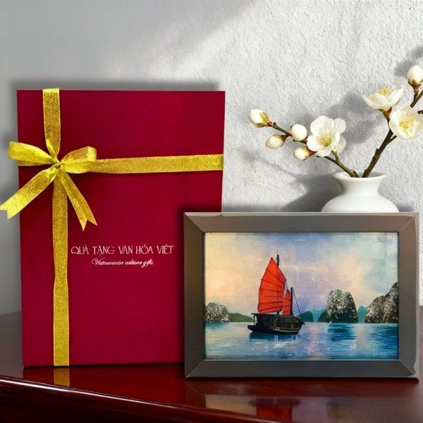 Tranh Sơn Mài Vịnh Hạ Long Dát Bạc SGTSM2535-8 – Quà Tặng Đối Ngoại SGIFT