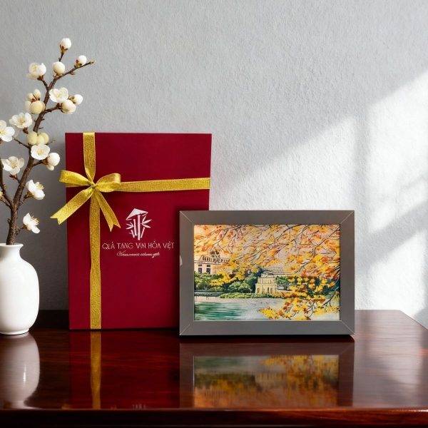 Tranh Sơn Mài Hồ Gươm SGTSM2535.2 – Quà Tặng Đối Ngoại SGIFT