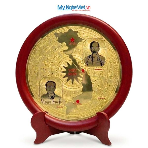 Đĩa đồng lưu niệm BÁC HỒ BÁC GIÁP D23(cm)- DD01/D23