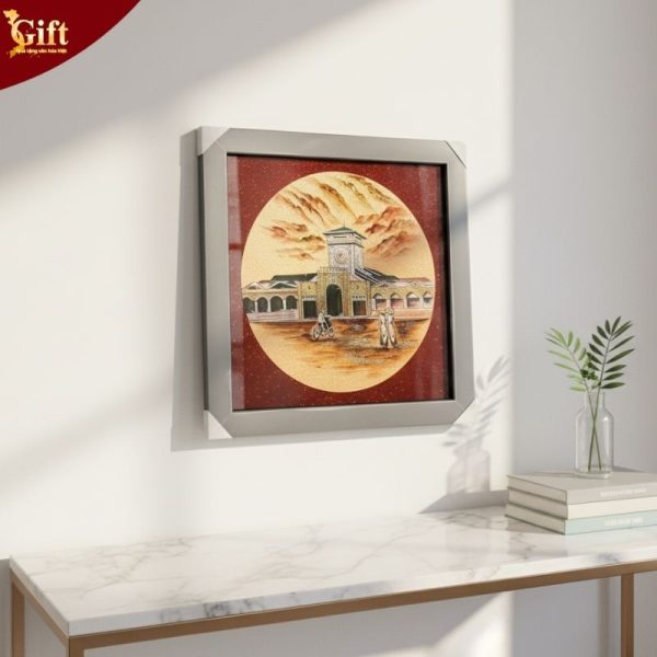 Tranh Sơn Mài Chợ Bến Thành