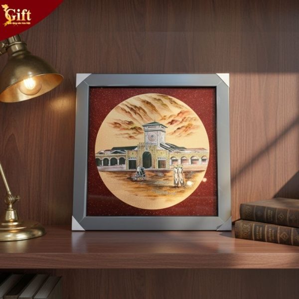 Tranh Sơn Mài Chợ Bến Thành