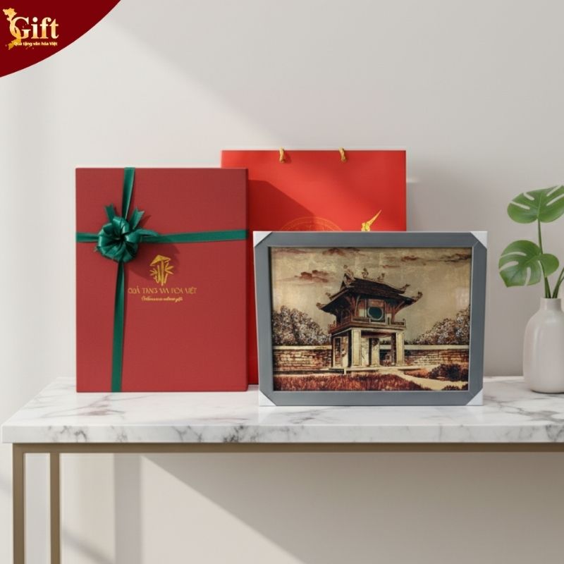 tranh-son-mai-van-mieu-quoc-tu-giam (2) Tranh Sơn Mài Dát Bạc Vẽ Văn Miếu Quốc Tử Giám