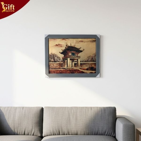 Tranh Sơn Mài Dát Bạc Vẽ Văn Miếu Quốc Tử Giám