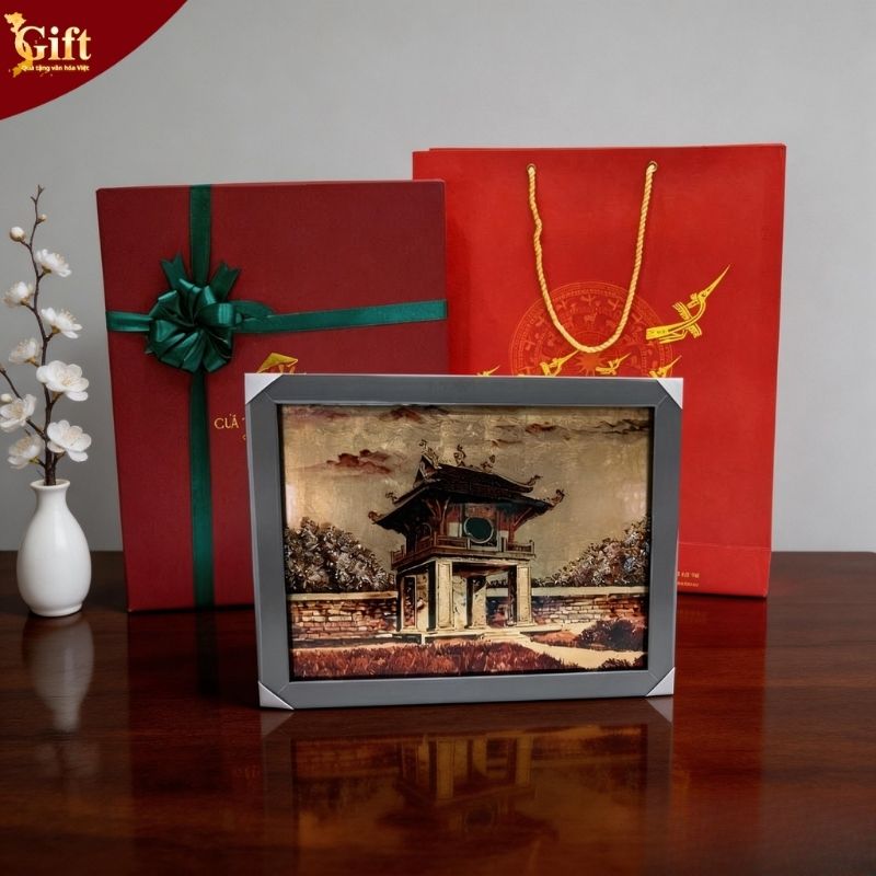 tranh-son-mai-van-mieu-quoc-tu-giam (5) Tranh Sơn Mài Dát Bạc Vẽ Văn Miếu Quốc Tử Giám