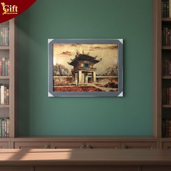 Tranh Sơn Mài Dát Bạc Vẽ Văn Miếu Quốc Tử Giám
