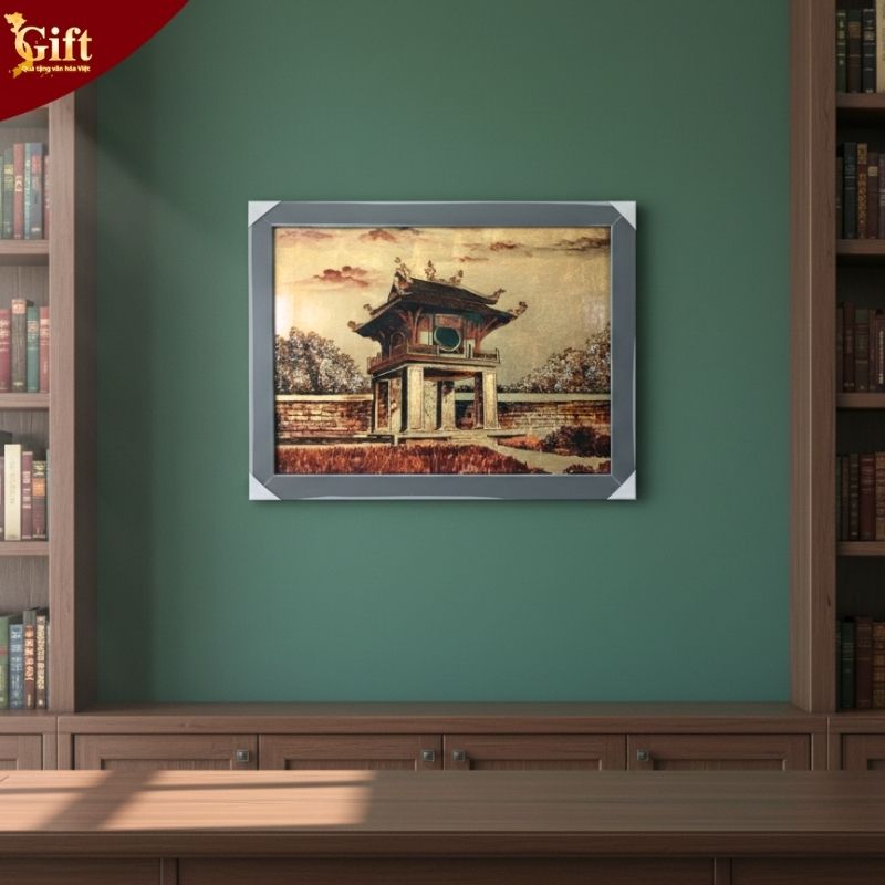 tranh-son-mai-van-mieu-quoc-tu-giam (6) Tranh Sơn Mài Dát Bạc Vẽ Văn Miếu Quốc Tử Giám