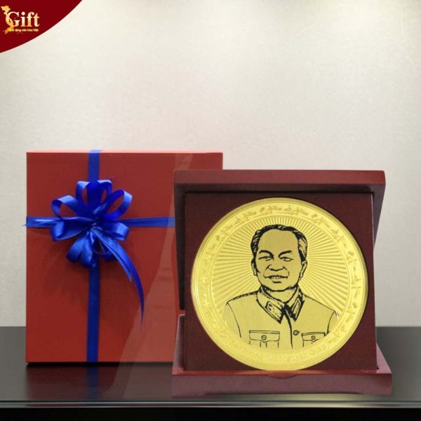 Đĩa trống đồng vuông Bác Giáp D17cm