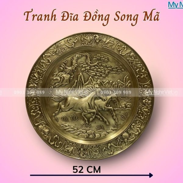 Tranh Đồng Mã Đáo Thành Công 52cm